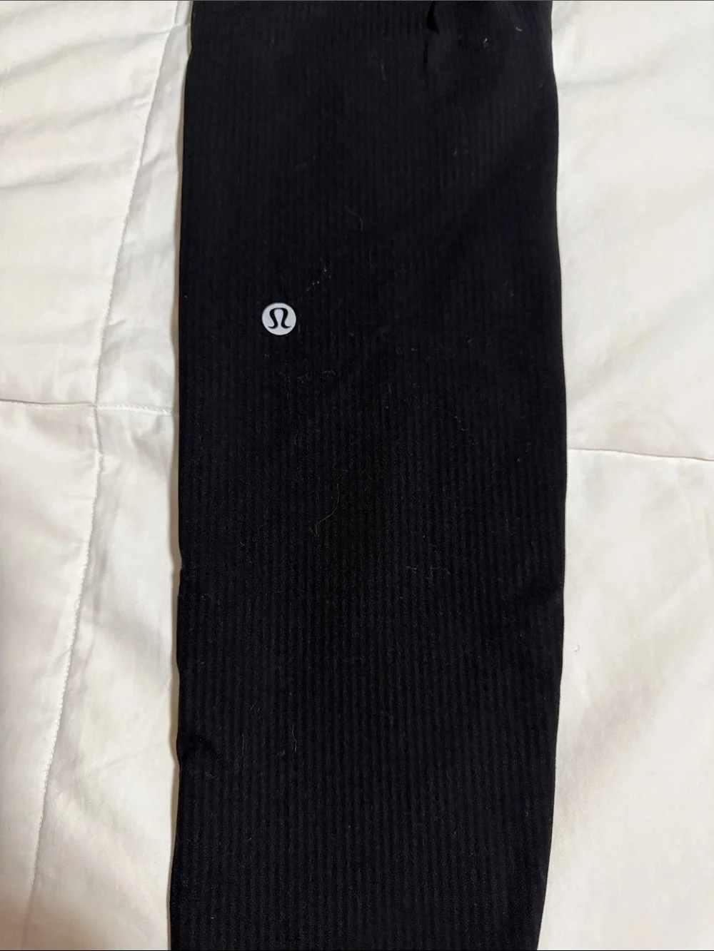 lululemon athletica Black Ribbed High-Waist Leggings